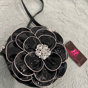 Black Flower mini Purse